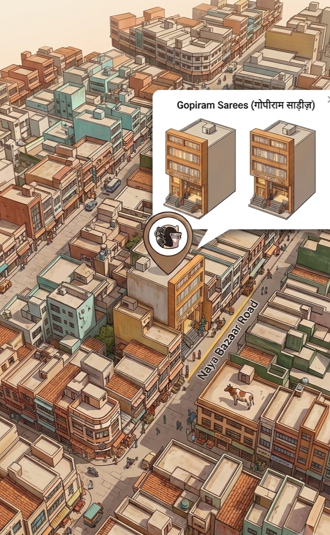 Map to Gopiram Sarees on Naya Bazaar Road, Gwalior